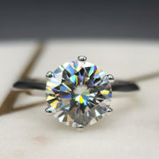 3 Carat Solitaire Moissanite Engagement Ring