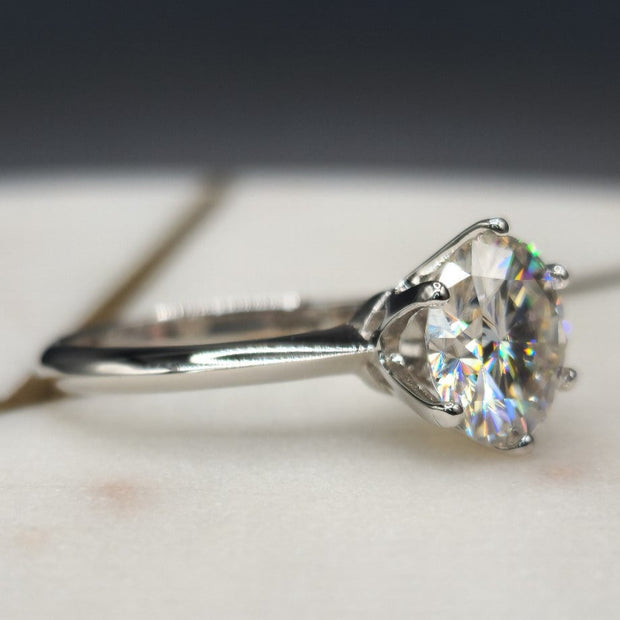 3 Carat Solitaire Moissanite Engagement Ring