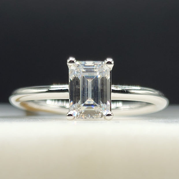 1 Carat Emerald Cut Ring