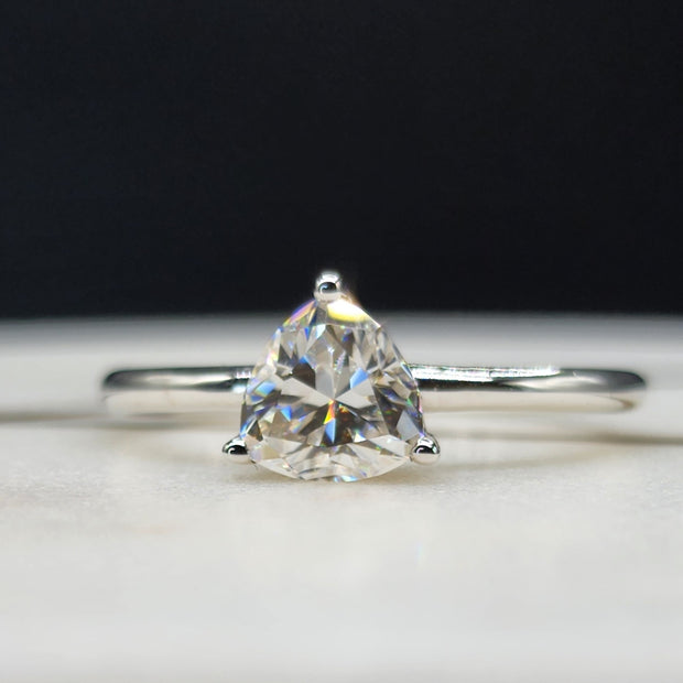 Trillion Cut Moissanite Ring - Best Engagement Ring - Moissanite Jewelry Deals