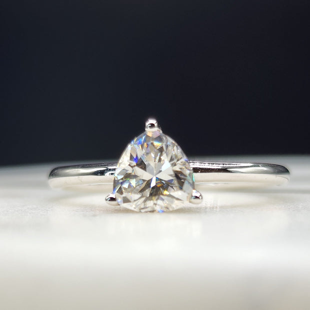 Trillion Cut Moissanite Ring - Best Engagement Ring - Moissanite Jewelry Deals