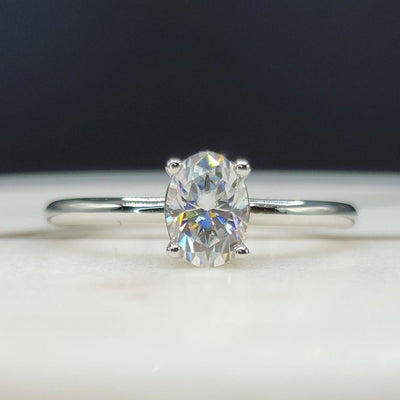 Oval Moissanite Engagement Rings 1 Carat - Best Price Oval Cut Online - Moissanite Jewelry Deals