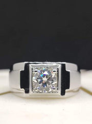 Moissanite Jewelry Wholesale Low Sale Price Full Diamond 925 Silver 1 Carat Moissanite Men rings - Moissanite Jewelry Deals