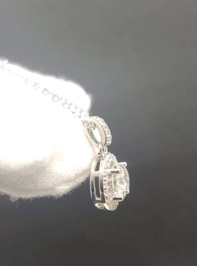 1Ct Moissanite Diamond Pendant Fashion Sale 925 Sterling Silver Jewelry Necklaces For Women - Moissanite Jewelry Deals