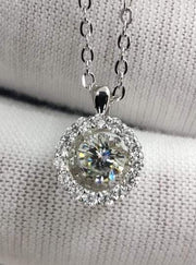 1 Carat Moissanite Diamond Pendant Fashion Sale 925 Sterling Silver Jewelry Necklaces For Women - Moissanite Jewelry Deals