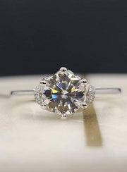 925 Sterling Silver Moissanite Engagement Rings 1Ct Diamond Fashion Wedding Ring For Women - Moissanite Jewelry Deals