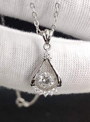 Moissanite Diamond Pendant 1 Carat Custom Fashion Round Shape Necklace 925 Sterling Silver Jewelry Women  Jewelry Pendant - Moissanite Jewelry Deals