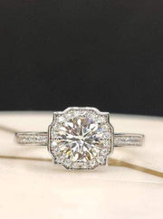 925 Sterling Silver Lab Grown Cushion Cut Moissanite Diamond Engagement Ring For Women - Moissanite Jewelry Deals