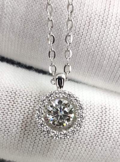 1 Carat Moissanite Diamond Pendant Fashion Sale 925 Sterling Silver Jewelry Necklaces For Women - Moissanite Jewelry Deals